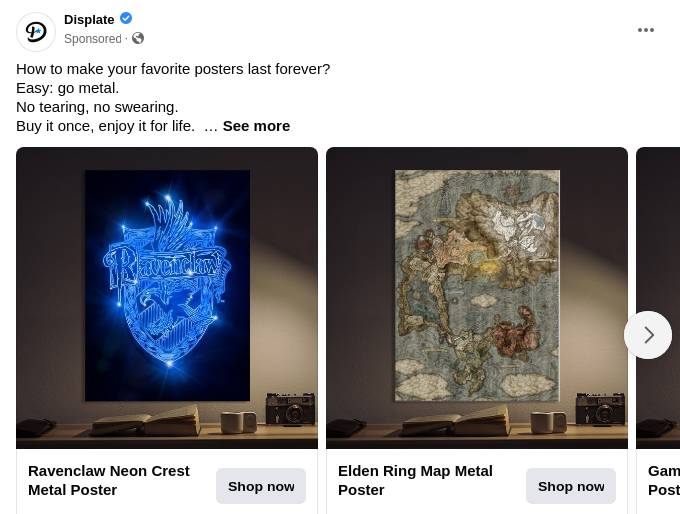 Displate metal posters Collect Your Passions Ad