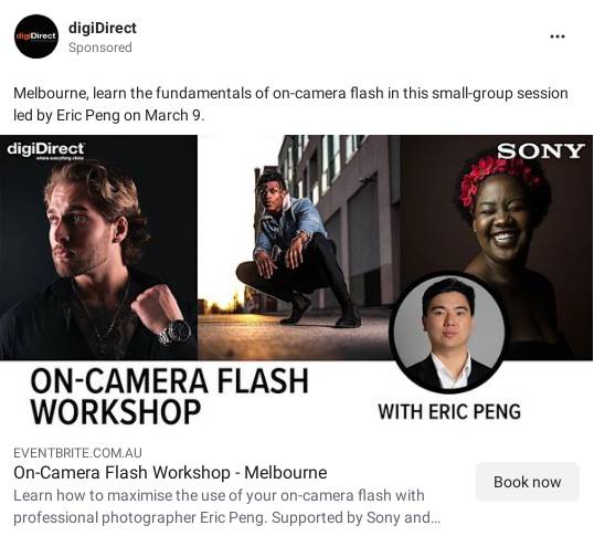 OnCamera Flash Melbourne Tickets, Thu 9 Mar 2023 at 1900