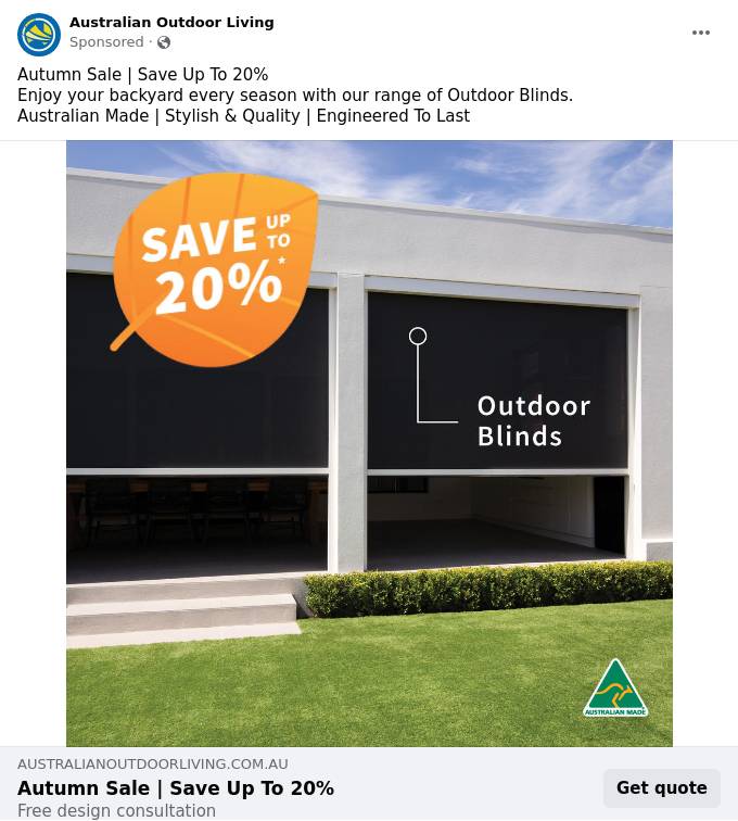 Australian Outdoor Living Ad Bigdatr