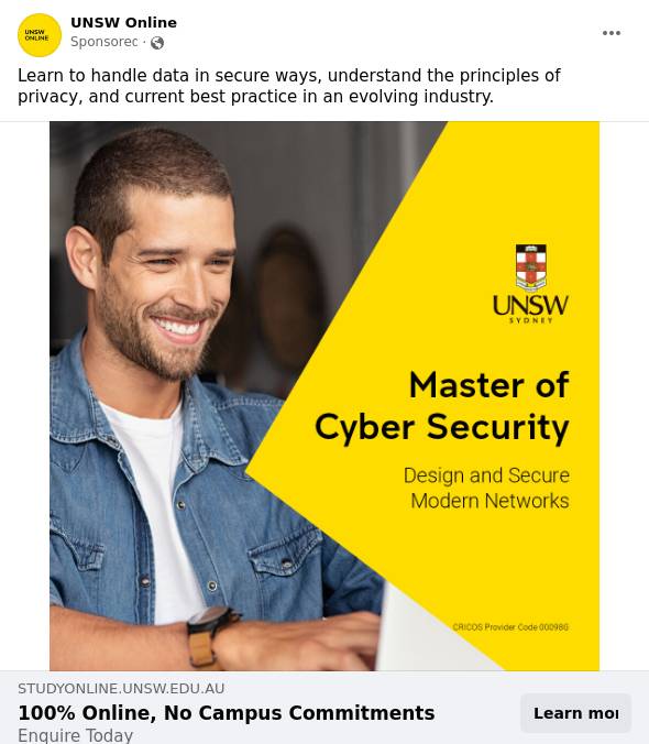 Master Of Cyber Security Online Course Unsw Online Ad Bigdatr