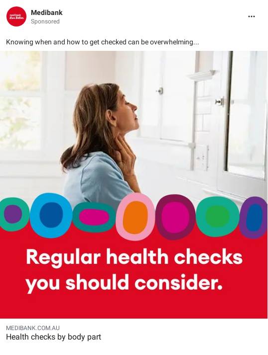 Health checks by body part Live Better Ad