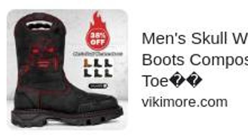 men's skull western boots vikimore