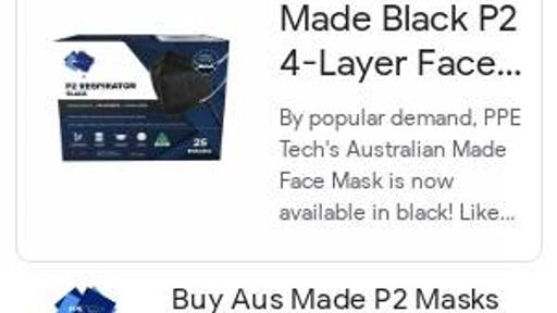 Australian Made Black P2 4-Layer Face Mask with Earloops - 50 Pack ...