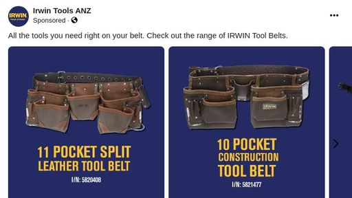 irwin tool belt