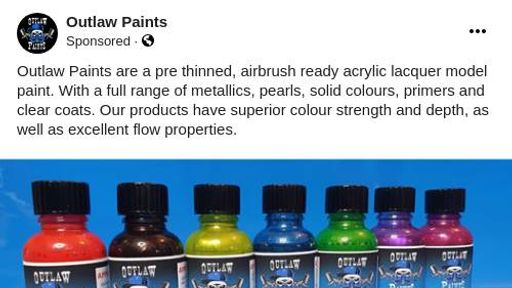 Acrylic Lacquer Model Paint, Outlaw Paints