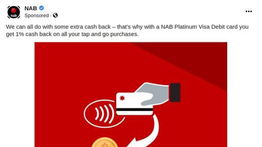 Platinum Visa Debit Card With 0 Foreign Currency Fee NAB Ad