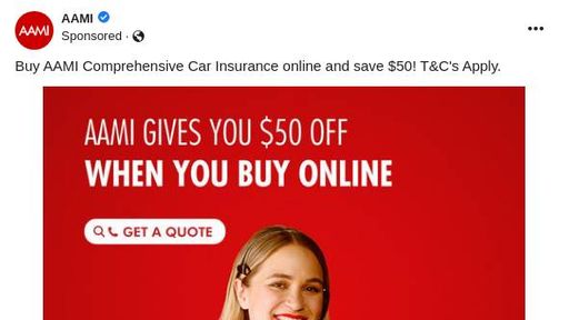 Comprehensive Car Insurance Quote Online | AAMI Australia Ad