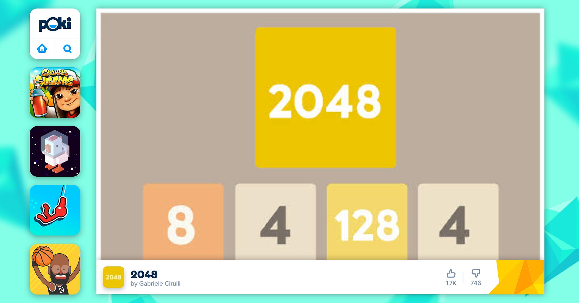 Playing 2048 (Poki Version) 