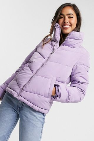 lilac padded jacket