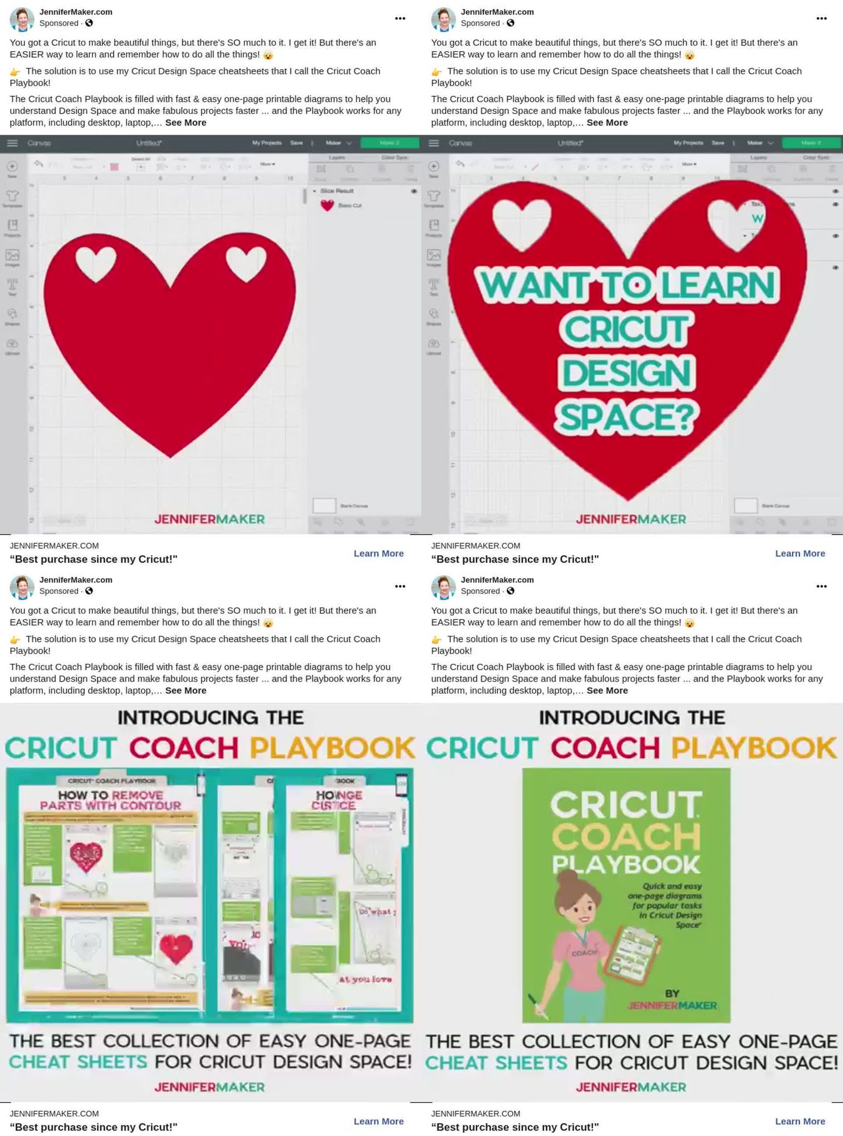 Cricut Coach Playbook: Quick and Easy One-Page Diagrams for Popular Tasks  in Cricut Design Space Ad