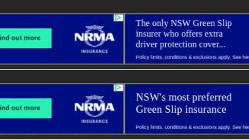 Green Slip, CTP Insurance quotes NSW, SA | NRMA Insurance Ad - Bigdatr